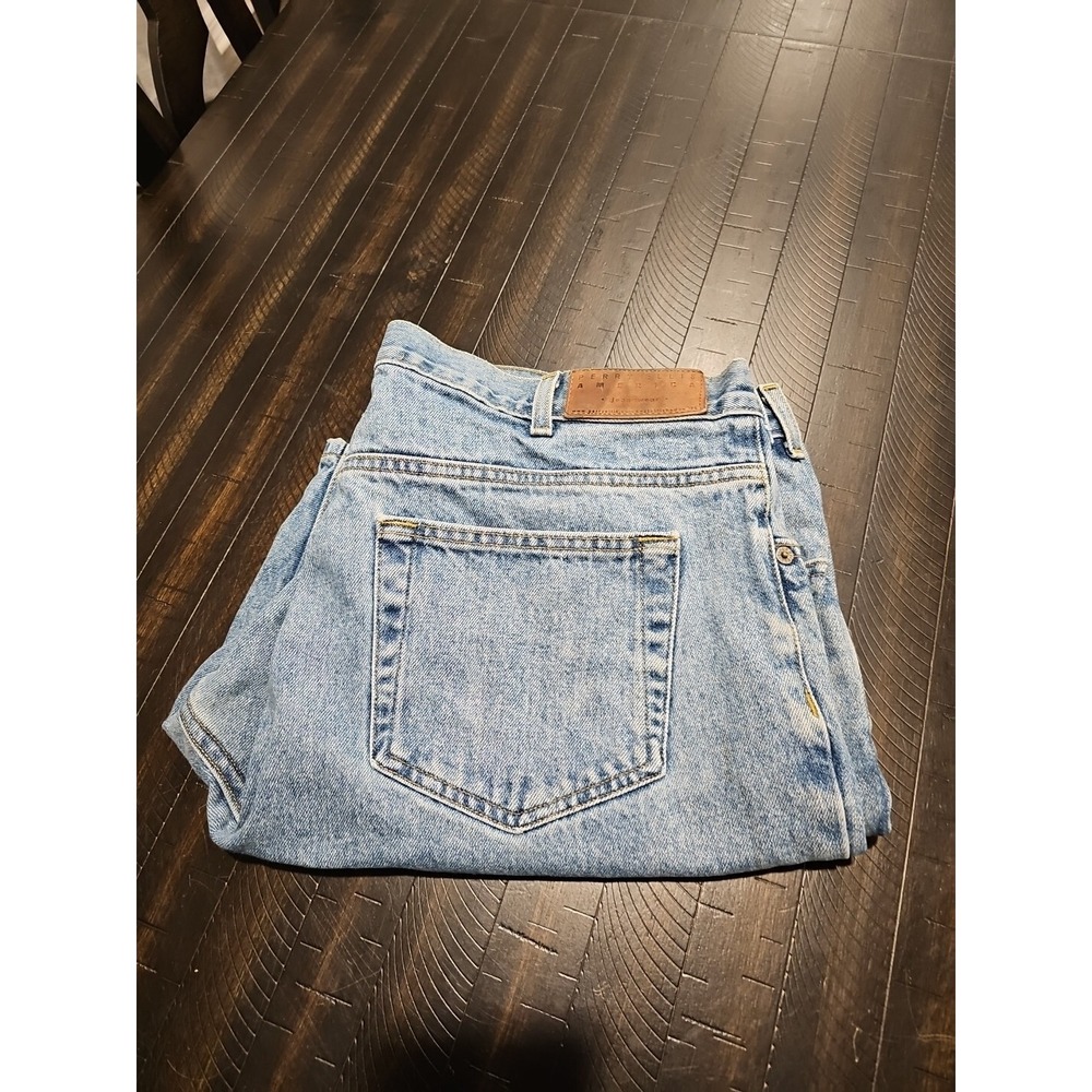 Vintage Men's Blue Perry‎ Ellis America Jean Shorts Medium Wash Cotton Size 38